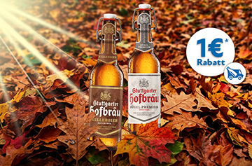 Stuttgarter Hofbräu Bügelbiere Rabattaktion 1 Euro - KW 40 und 41 in 2026